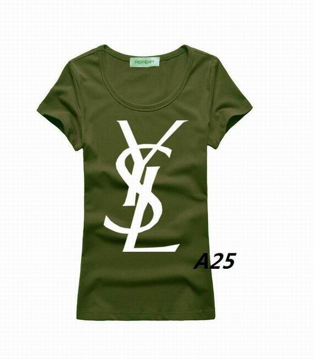 YSL short round collar T woman S-XL-200
